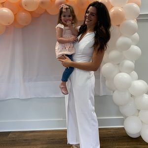 Once piece jumpsuit! White perfect for a Bride
